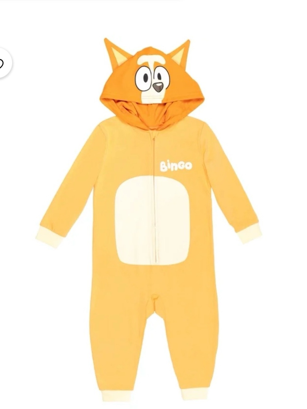 Bluey Little Kids' Boy or Girl Cosplay Hooded Coverall Bingo Orange Halloween